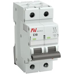 Автоматический выключатель EKF Averes AV-6 2P C10 А 6 кА mcb6-2-10C-av