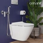 Унитаз с инсталляцией Cersanit City 64917 безободковый, с крышкой микролифт