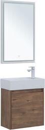 Комплект мебели Aquanet Nova Lite 50 см подвесной (тумба с раковиной и зеркалом)