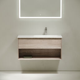 Тумба с раковиной Sancos Marmi 1.0 MR1.0100REG 100 см дуб галифакс натуральный, правая
