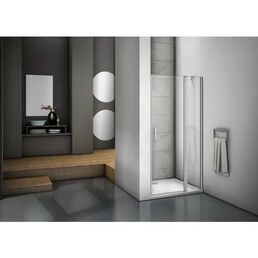 Душевая дверь в нишу Makiato WTW-OD-130-C-WE, 185x130 см хромированный профиль прозрачное стекло распашная