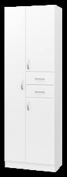 Пенал Misty Мисти 60 см Э-05060-01Бк с бельевой корзиной, подвесной, белый