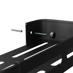 Полка для ванной Fora Axe с крючками 315х140х50 мм металл черная (FOR-AXE034BL)