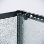 Душевой уголок Grossman Cosmo 100x90 120.K33.02.1090.21.02 без поддона, стекло шиншилла, профиль черный матовый