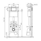 Инсталляция Cersanit Link Pro для подвесного унитаза без кнопки (S-IN-MZ-LINK_PRO)