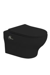 Унитаз подвесной с функцией биде Boheme FIORE 978-SET-2-B черный, с крышкой микролифт