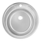 Мойка для кухни Ukinox Nord d50х14 см врезная сталь (Nr D500 (0,4))
