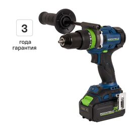 Дрель-шуруповерт аккумуляторная ударная бесщеточная Rockfield RF2094BK, 20 В Li-ion 4 Ач