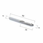 Фреза DJTOL A1FLX625 компрессионная спиральная однозаходная (по дереву, композиту (АКП), пластику)