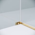 Душевой уголок Grossman Pragma 100x90 120.K33.03.1090.32.00 без поддона, стекло прозрачное, профиль золото сатин