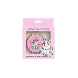 Набор подарочный Unicorns Approve зеркальце+щипчики