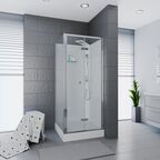 Душевая кабина Ceruttispa Bella Bella T 90x90 см, без крыши профиль хром