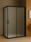 Душевой уголок Royal Bath HPD 100х80 RB8100HPD-C-BL стекло матовое, профиль черный, без поддона