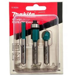 Набор фрез 3 шт. Makita D-30209, хвостовик 6 мм