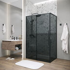 Душевой уголок Grossman Galaxy 140x70 120.K33.01.1470.21.10 без поддона, стекло тонированное, профиль черный матовый