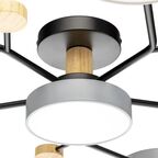 Люстра потолочная светодиодная Ritter Scandia 52079 5 с д/у 84 Вт 30 м² регулируемый белый свет цвет серый/черный/дерево