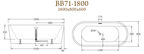Акриловая ванна BelBagno BB71-1800 180x80 белая