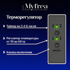 Полотенцесушитель электрический MyFrea MyVatican 600х400 мм 93 Вт с терморегулятором черный