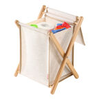 Корзина с крышкой Casy Home For Professionals, цвет молочный