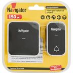Дверной звонок беспроводной Navigator 80 508 36 мелодий цвет черный