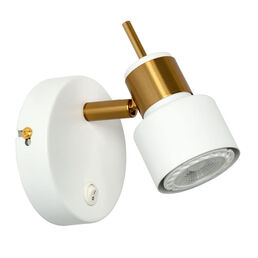 Спот настенный Arte Lamp Almach GU10 40 Вт 2 кв.м белый/золото IP21 (A1906AP-1WH)