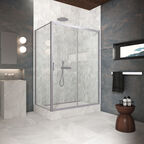 Душевой уголок Vegas-Glass 130x100 ZP+ZPV Protec h1900 130*100 07 crystalvision профиль матовый хром, стекло crystalvision