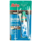 Герметик универсальный силиконовый Akfix 100E белый, 50 мл