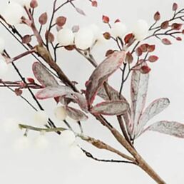 Новогоднее украшение Изделие декоративное Ветка 28x15 см цвет розово-бежевый