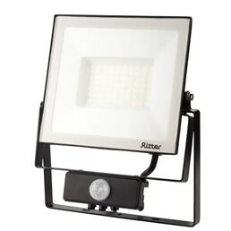 Прожектор светодиодный Ritter Profi 53423 9 70 Вт 7000 Лм 180-240В с датчиком движения холодный белый свет 6500К IP65 черный