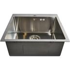 Мойка для кухни врезная М4S Delinia 50x50 см глубина чаши 19.1 см нержавеющая сталь цвет сатин