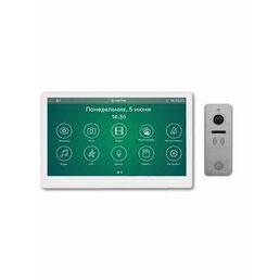Комплект видеодомофона Tantos Stark HD SE Tuya (белый) и iPanel 2 HD + (металл)