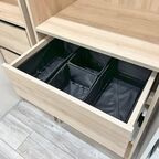 Набор коробок без крышки 15x11x31/15x11x15 см полиэстер цвет черный 4 шт
