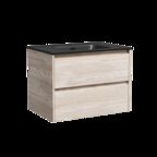 Тумба с раковиной Sancos Libra LB70EG 70 см подвесная, 2 ящика, дуб галифакс натуральный