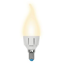 Лампочка светодиодная LED-CW37 7W/WW/E14/FR PLP01WH картон Uniel