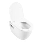 Комплект 3 в 1 Унитаз подвесной с сиденьем BelBagno LOTO BB070CHR/SC + Система инсталляции BB002-80 с кнопкой смыва BB018-GV-BI белый
