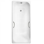 Чугунная ванна Delice Aurora 150x70 DLR230603R-AS с антискользящим покрытием, с отверстиями под ручки, белая