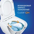 Комплект инсталляция с унитазом Cersanit Carina 68173, безободковый с микролифтом, клавиша XL цвет черный матовый