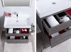 Комплект мебели Aquanet Nova Lite 76 см подвесной (тумба с раковиной и зеркалом)