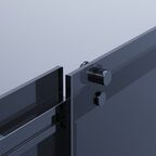 Душевой уголок Ambassador Benefit 120x110 19022201HBB-110HBB стекло тонированное, профиль черный, без поддона