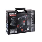 Дрель-шуруповерт аккумуляторная ударная бесщеточная Elitech HD CD20ISL2, 20 В Li-ion 2x2 Ач