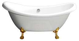 Акриловая ванна BelBagno BB05-ORO с ножками золото