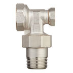 Клапан запорный угловой Valtec 3/4 НР(ш) х 3/4 ВР(г) для радиатора (VT.019.N.05)