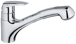Смеситель для кухни GROHE Eurodisc с выдвижным изливом, хром (32257001)