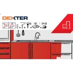 Набор малярный Dexter валик 100 мм и кисть 40 мм, ручка, кювета, скотч