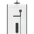 Душевая кабина Acquazzone Omega 90х90 90T BLACK стекло прозрачное, профиль черный, без крыши
