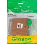 Розетка компьютерная встраиваемая Systeme Electric Glossa RJ45 cat 5E цвет дуб