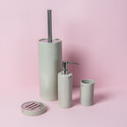 Стакан для зубной пасты Spirella Tube-Ribbed, серый