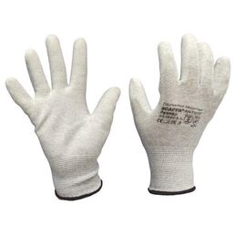 Перчатки защитные антистат SCAFFA Antistat PU1350A-LG нейлон п/у покр р10