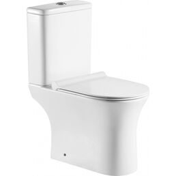 Унитаз напольный Aquanet Roll 2-C CL-12289 с сиденьем микролифт, белый