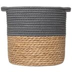 Корзина для хранения 25x25x25 см хлопок серый
